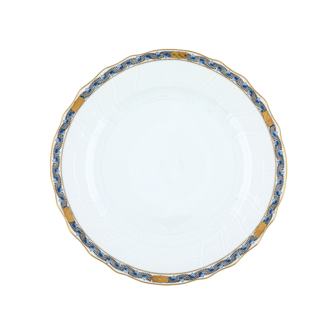 Chinese Bouquet Garland Black Sapphire Dinner Plate