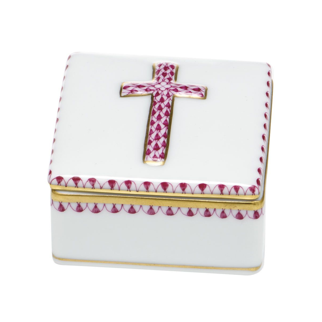 Herend Prayer Box - Raspberry