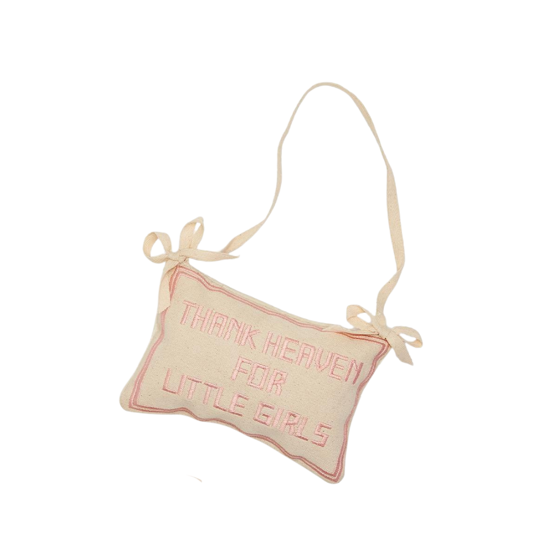 "Thank Heaven For Little Girls" Pillow Door Hanger