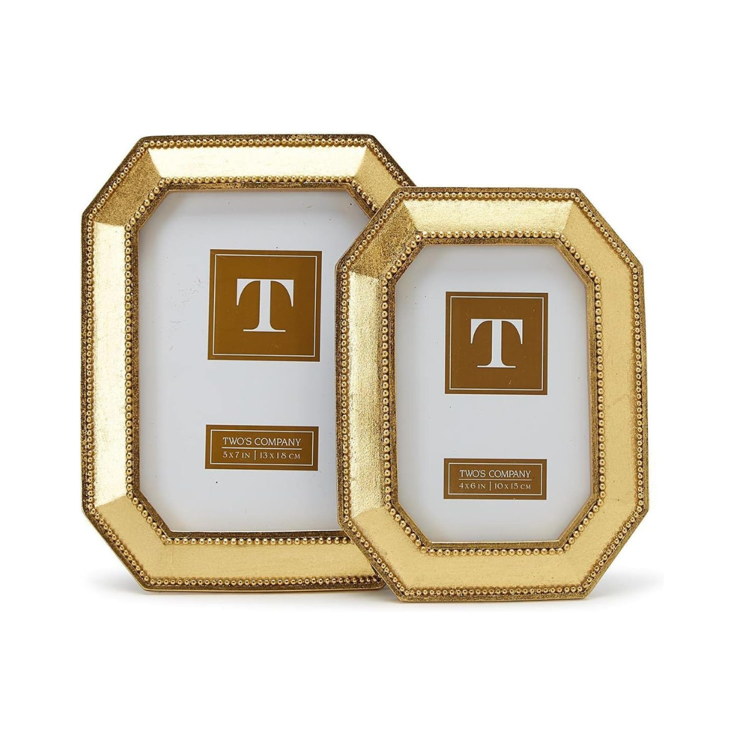 Beads of gold Picture Frame