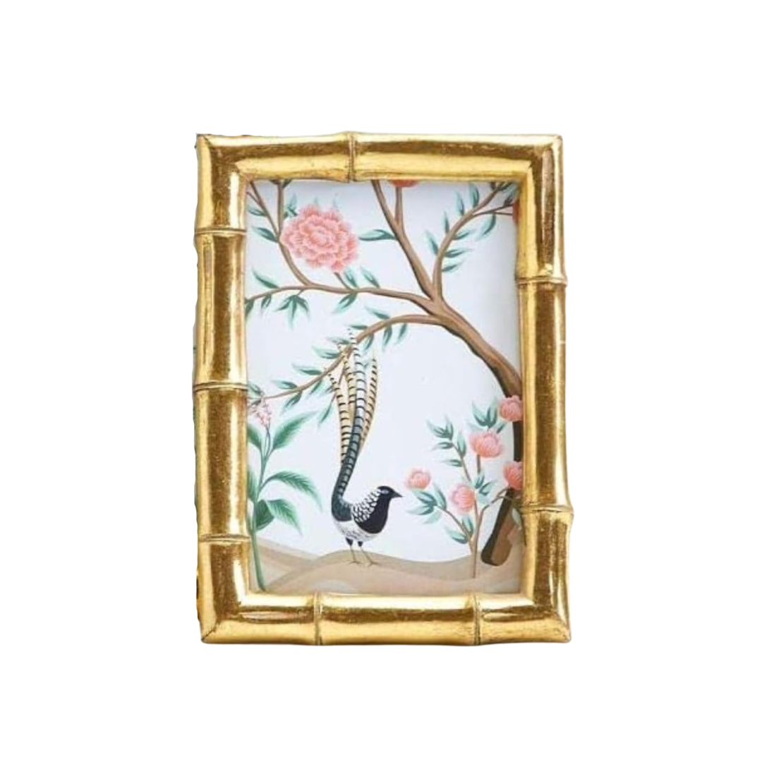 Gold Faux Bamboo 4x6" Frame