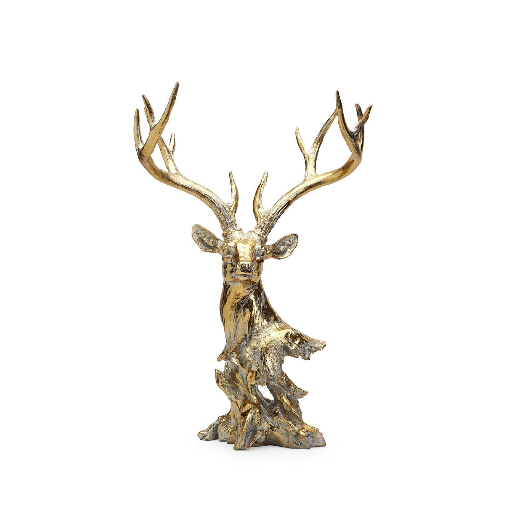 Gold Leaf Deer Decor
