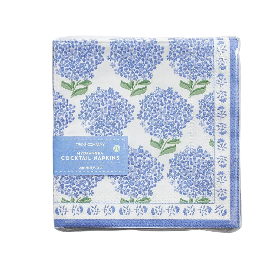 Hydrangea Cocktail Napkins