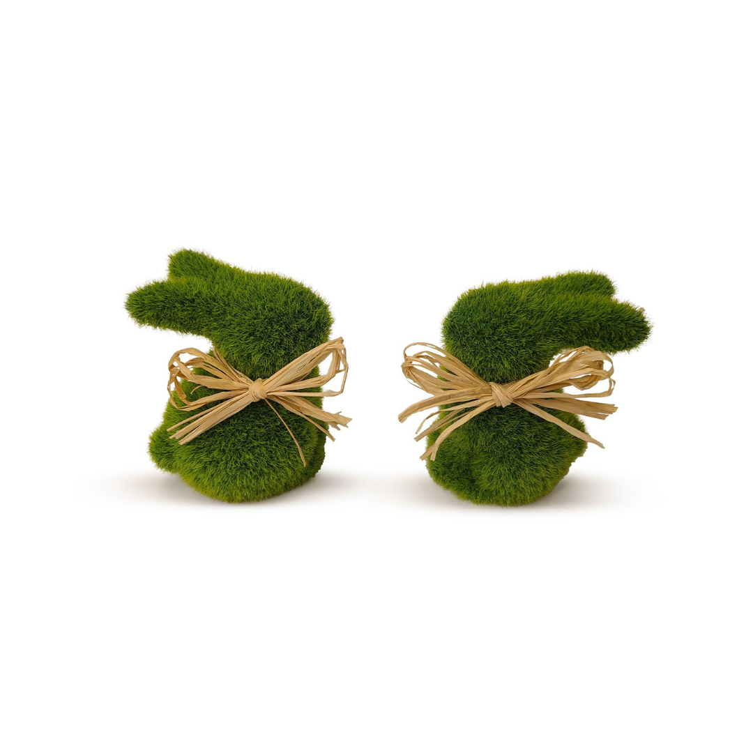 Mini Green Flocked Bunnies