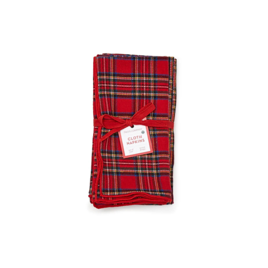 Tartan Traditions Set of 4 Woven Napkins