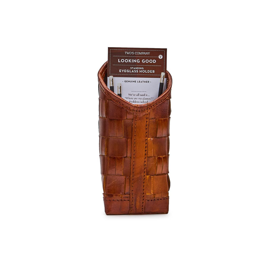 Woven Leather Eyeglass / Accessory Holder
