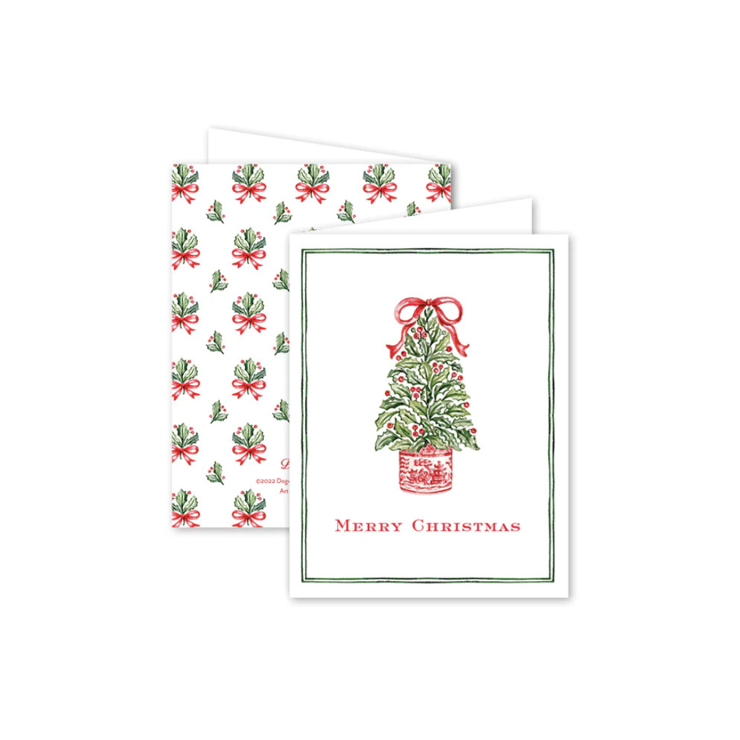 Dogwood Hill Holly Ribbons Tree Cards