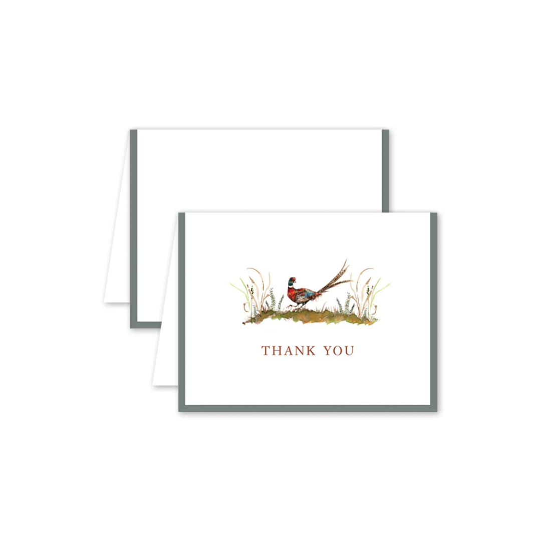Dogwood Hill Pheasant and Foliage Thank You Card