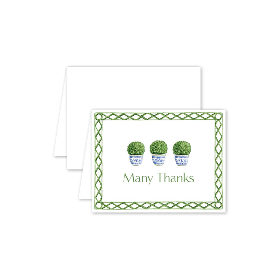 Dogwood Hill Poolside Topiary Thank You Cards