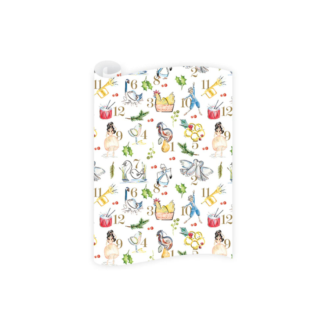 Dogwood Hill Twelve Days of Christmas Wrapping Paper