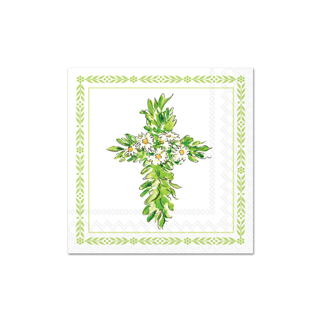 Cocktail Floral Cross Napkin