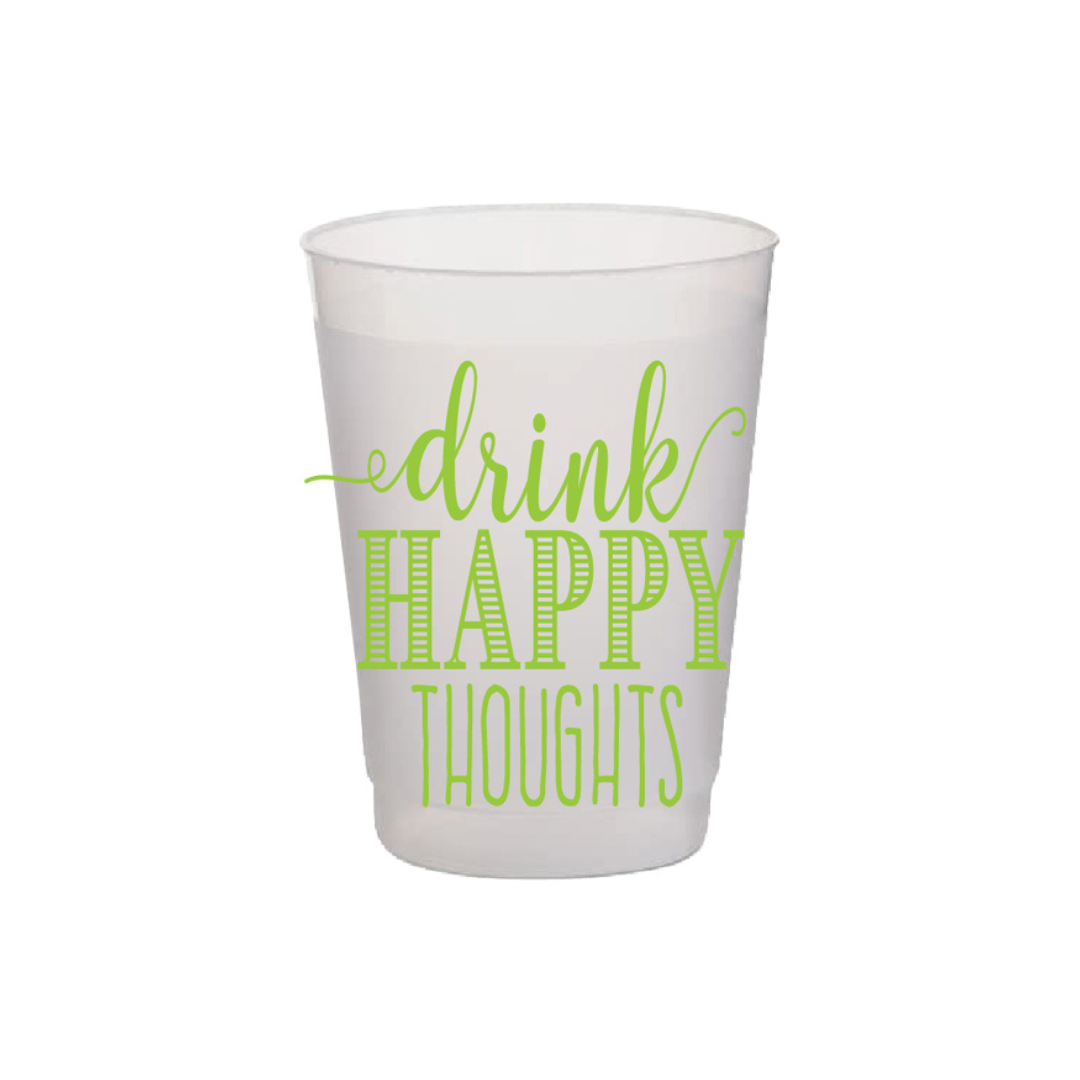 Frost Flex Drink Happy Thoughts Cups (Green) Package of 8