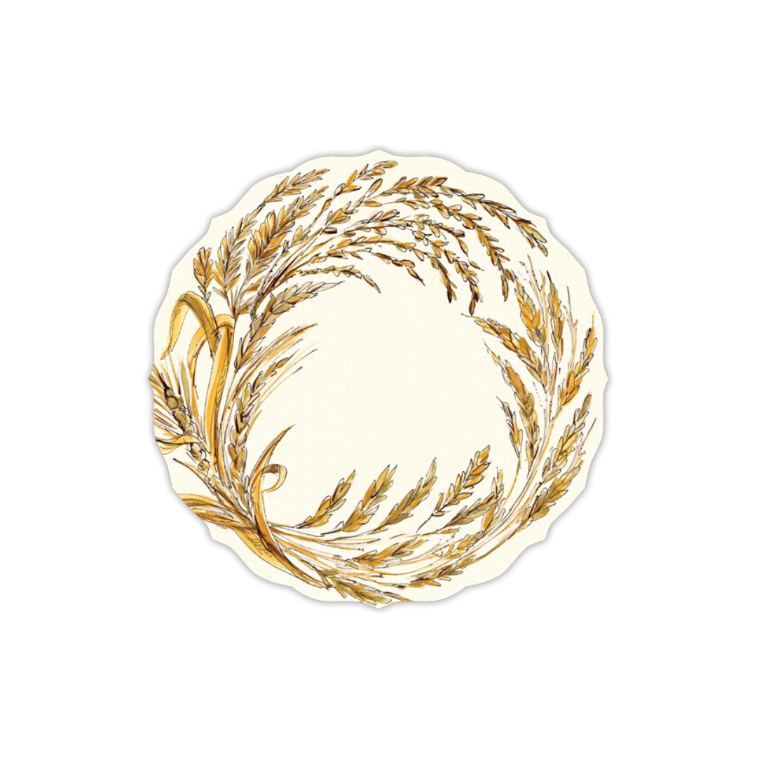 Handpainted Sheaves of Wheat Posh Die-cut Placemat