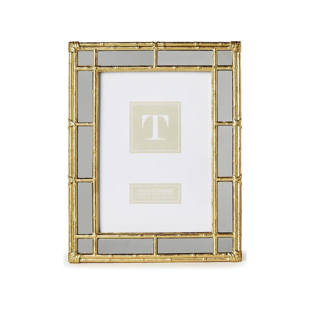 Bamboo Design Gold Photo Frames with Mirror Edge