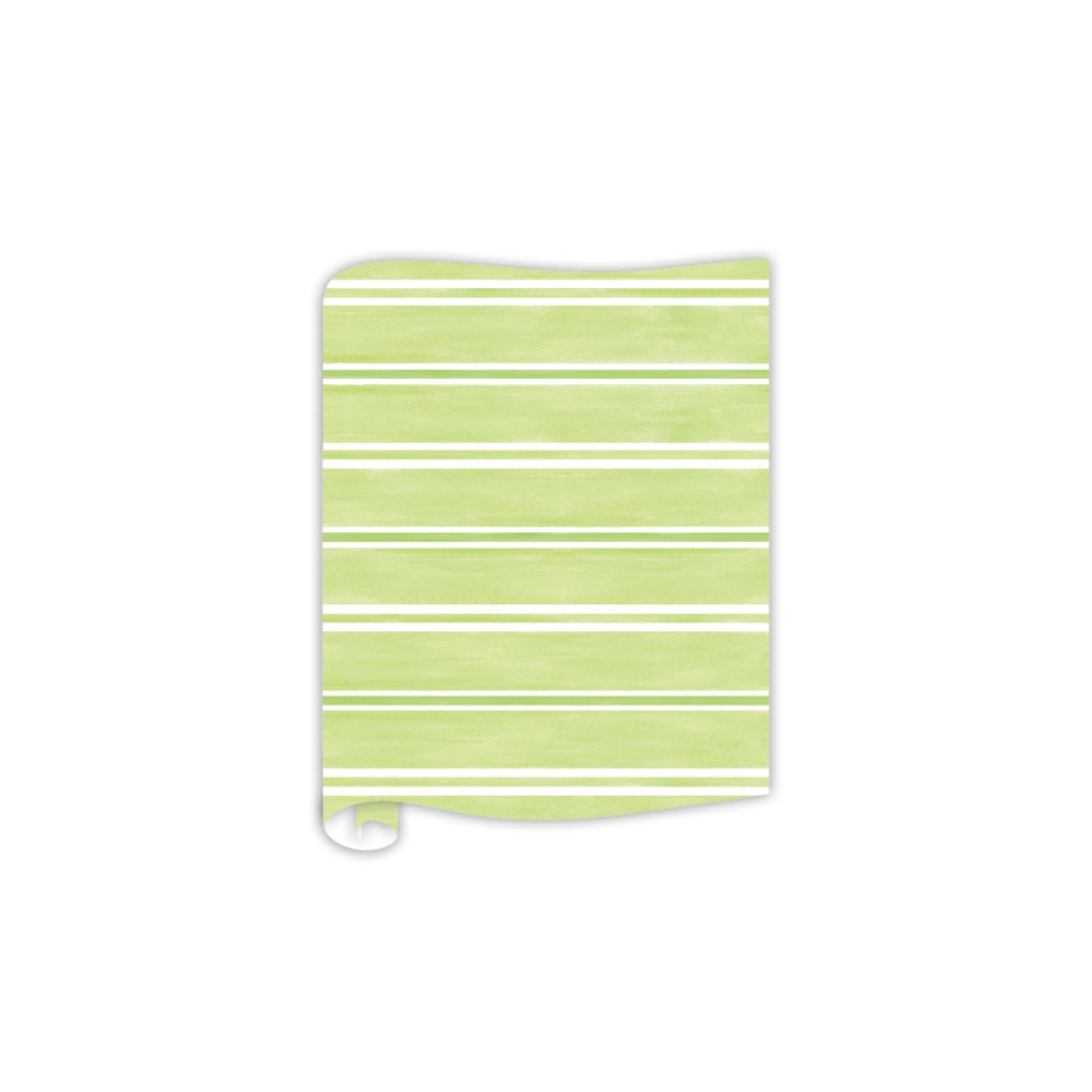 Watercolor Stripes Celadon Table Runner