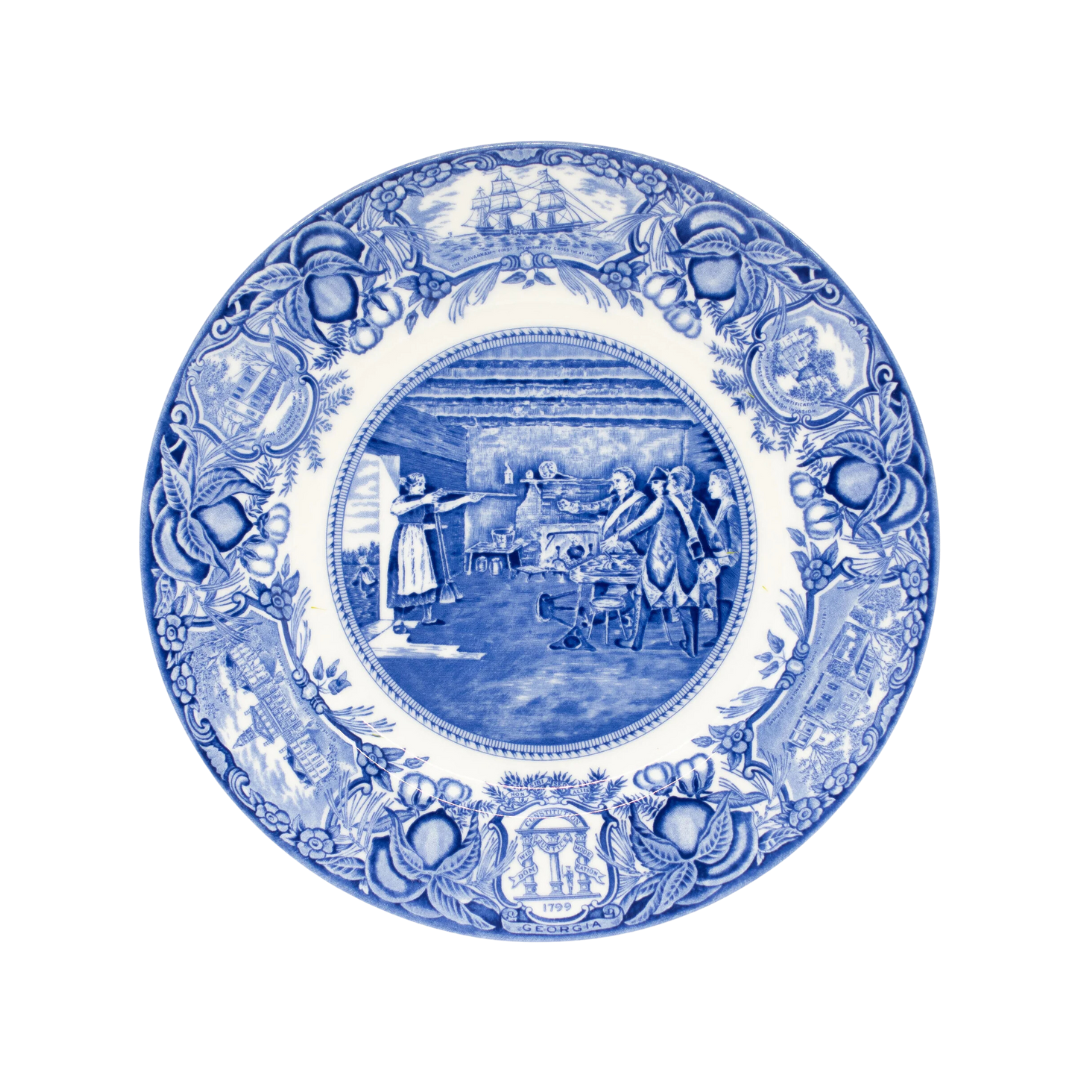 GA Plates Nancy Hart Capturing the Tories- Blue Plate #7