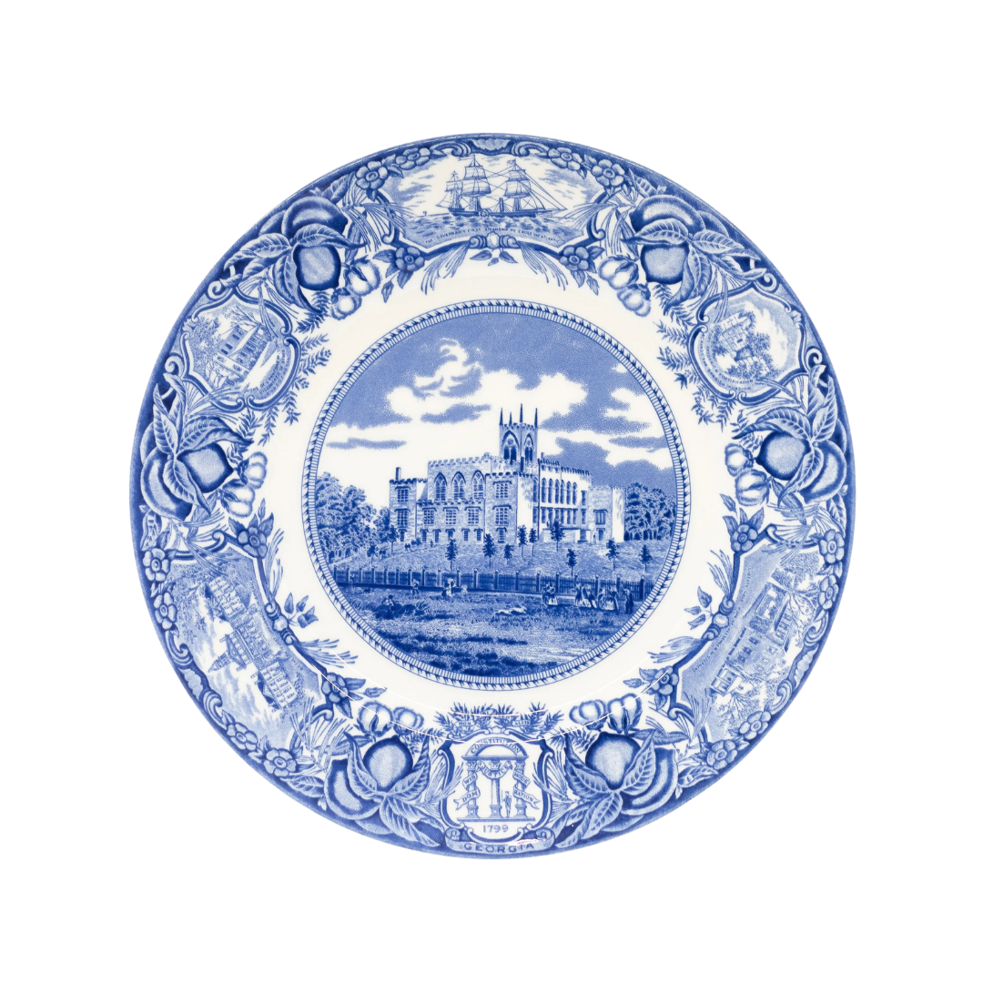 GA Plates Old Capitol, Milledgeville- Blue GA Plate #9