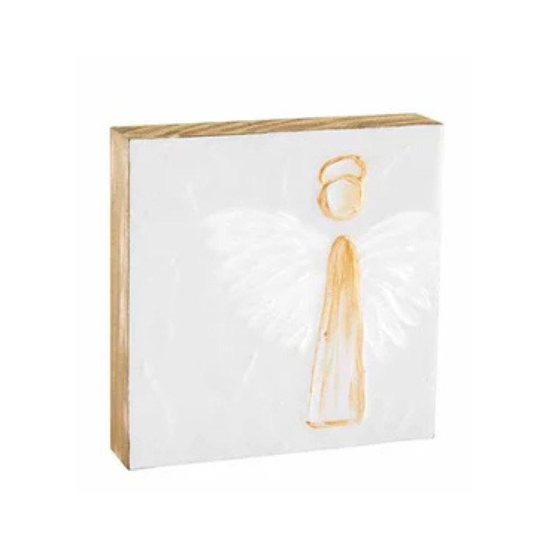 Large Angel Block Plaque