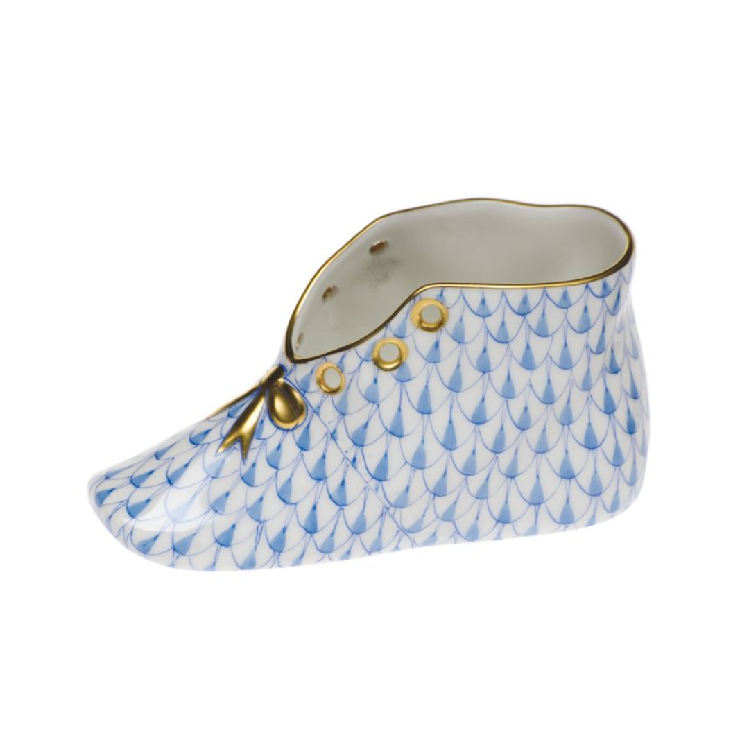 Herend Baby Shoe - Blue