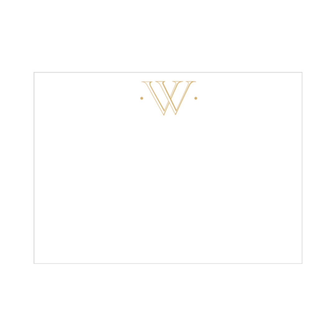Caspari Antique Plain Letter Foil Correspondence Cards
