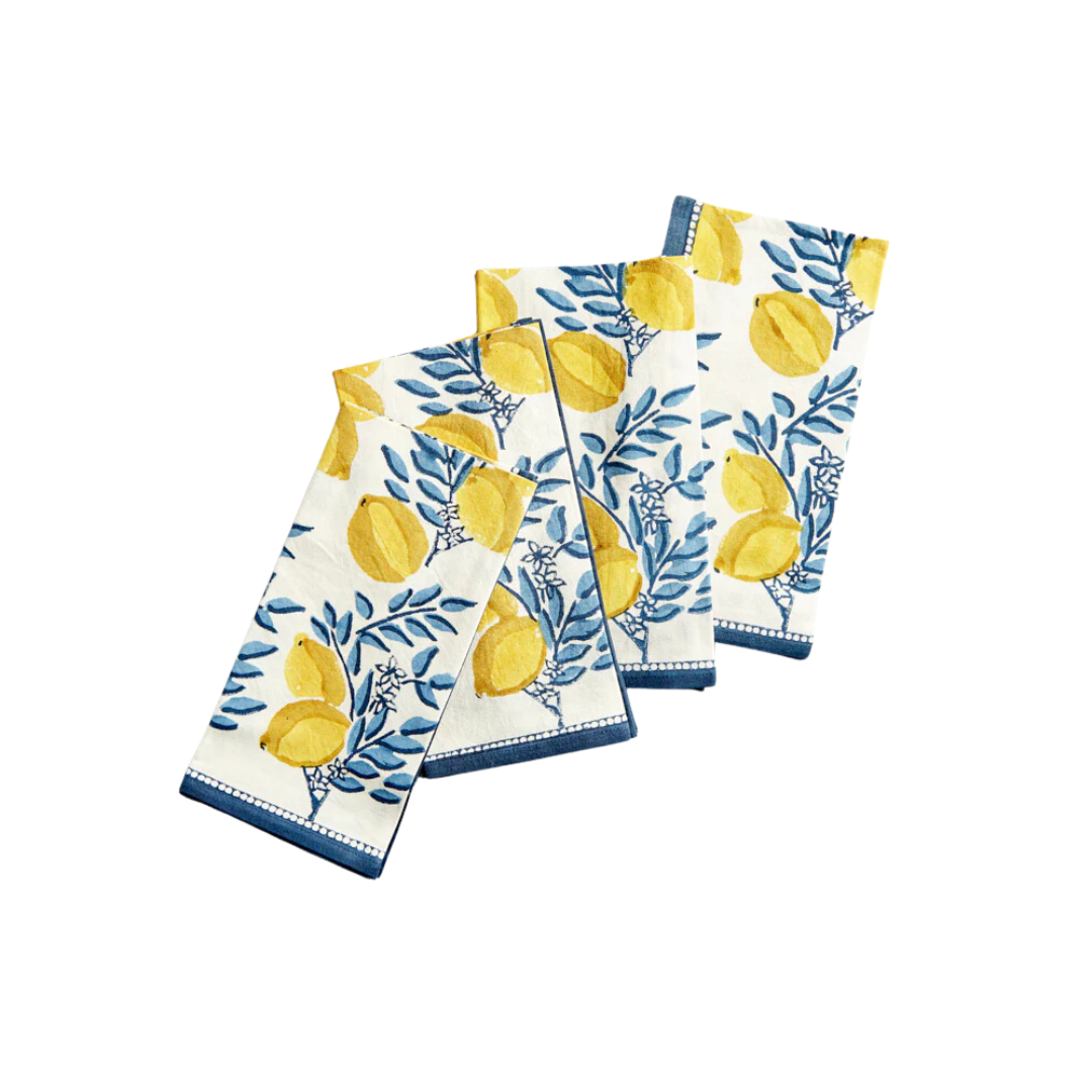 Pomegranate Lemon Vine Napkin Set of 4