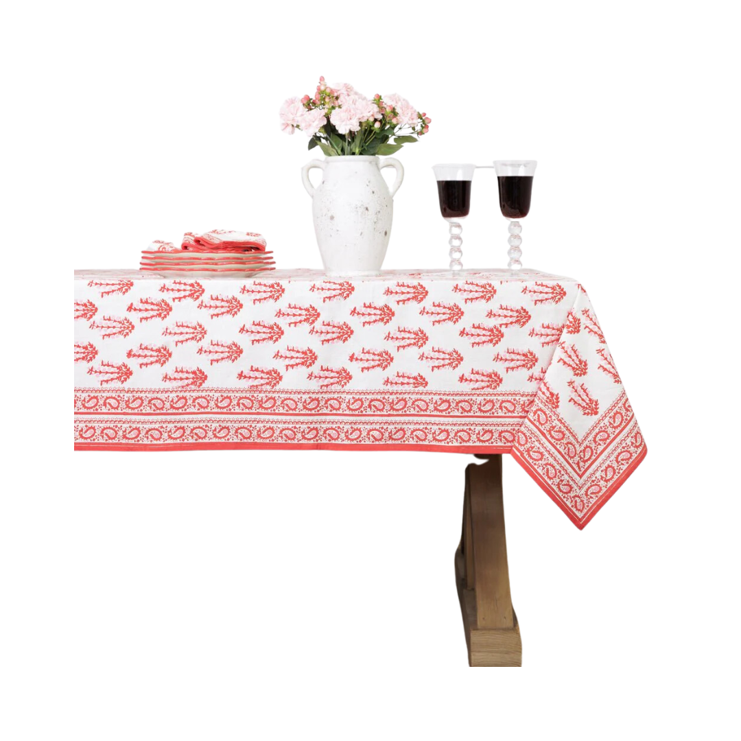 Pomegranate Sagar Red and Pink Tablecloth
