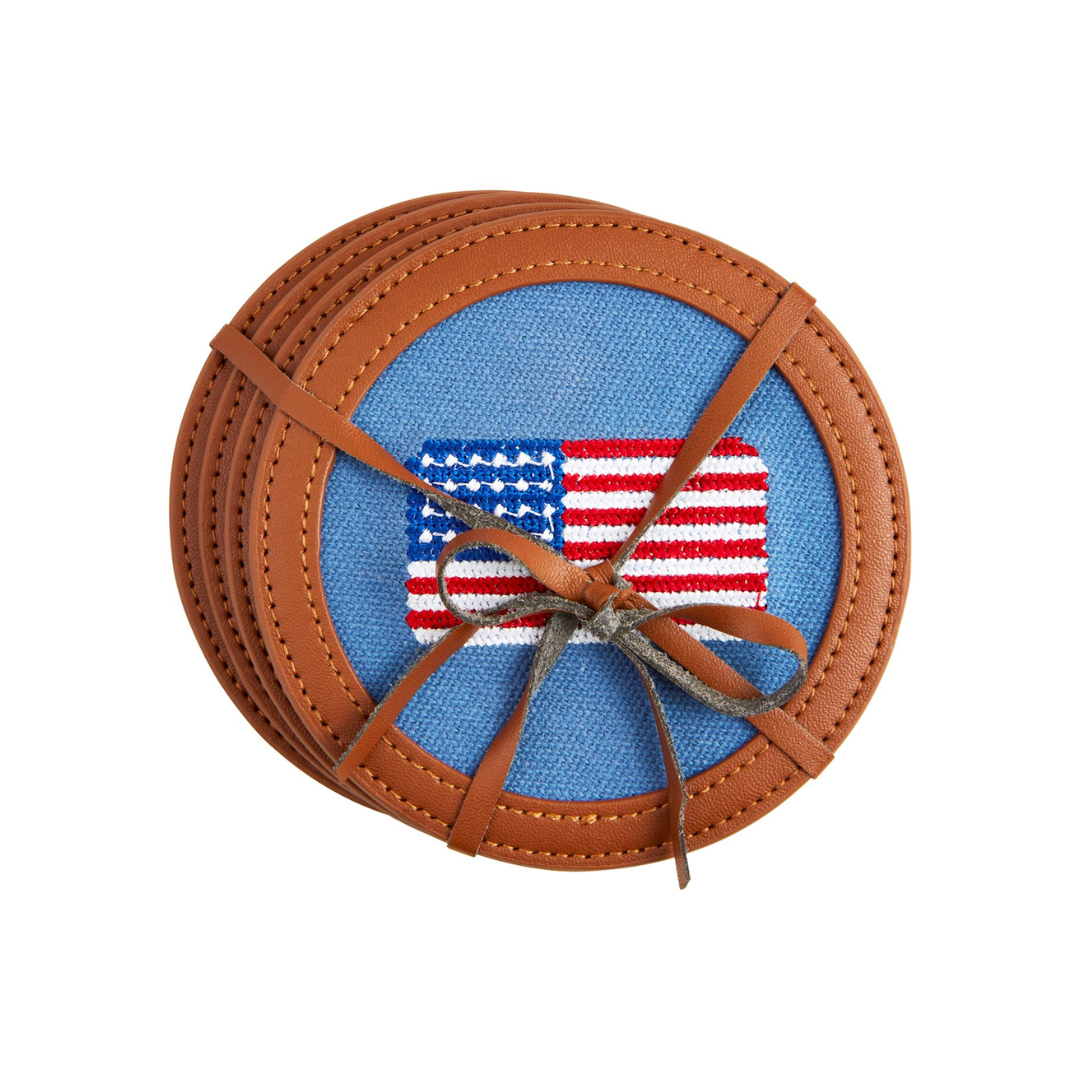 American Flag Coaster Set