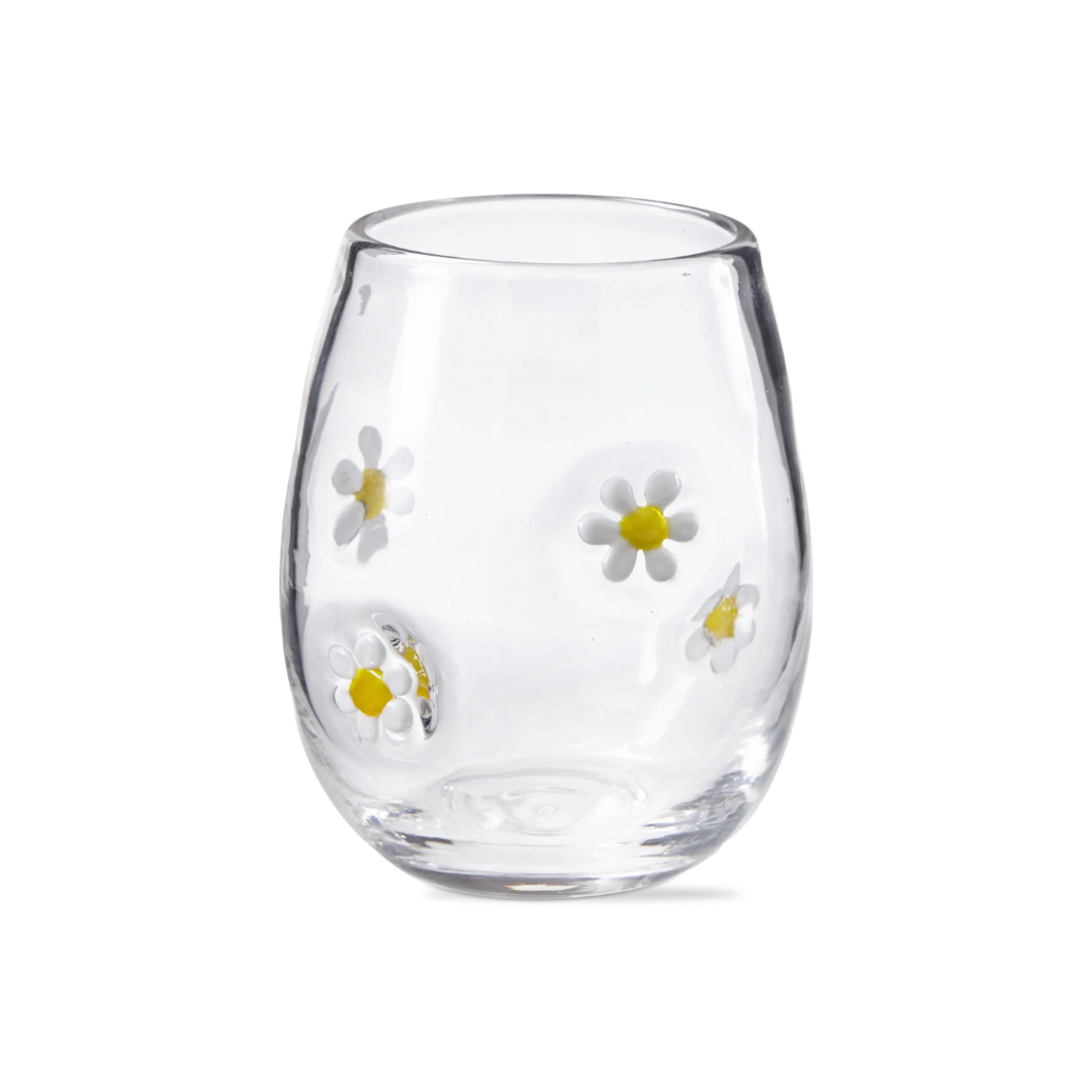 Flower Stemless Wine Glass