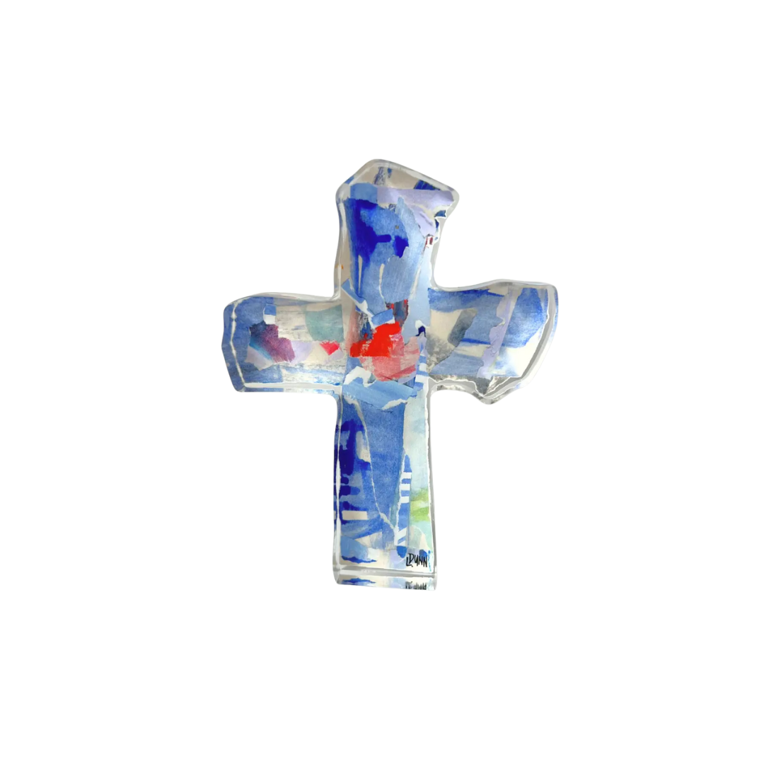 Lauren Dunn Periwinkle Acrylic Cross