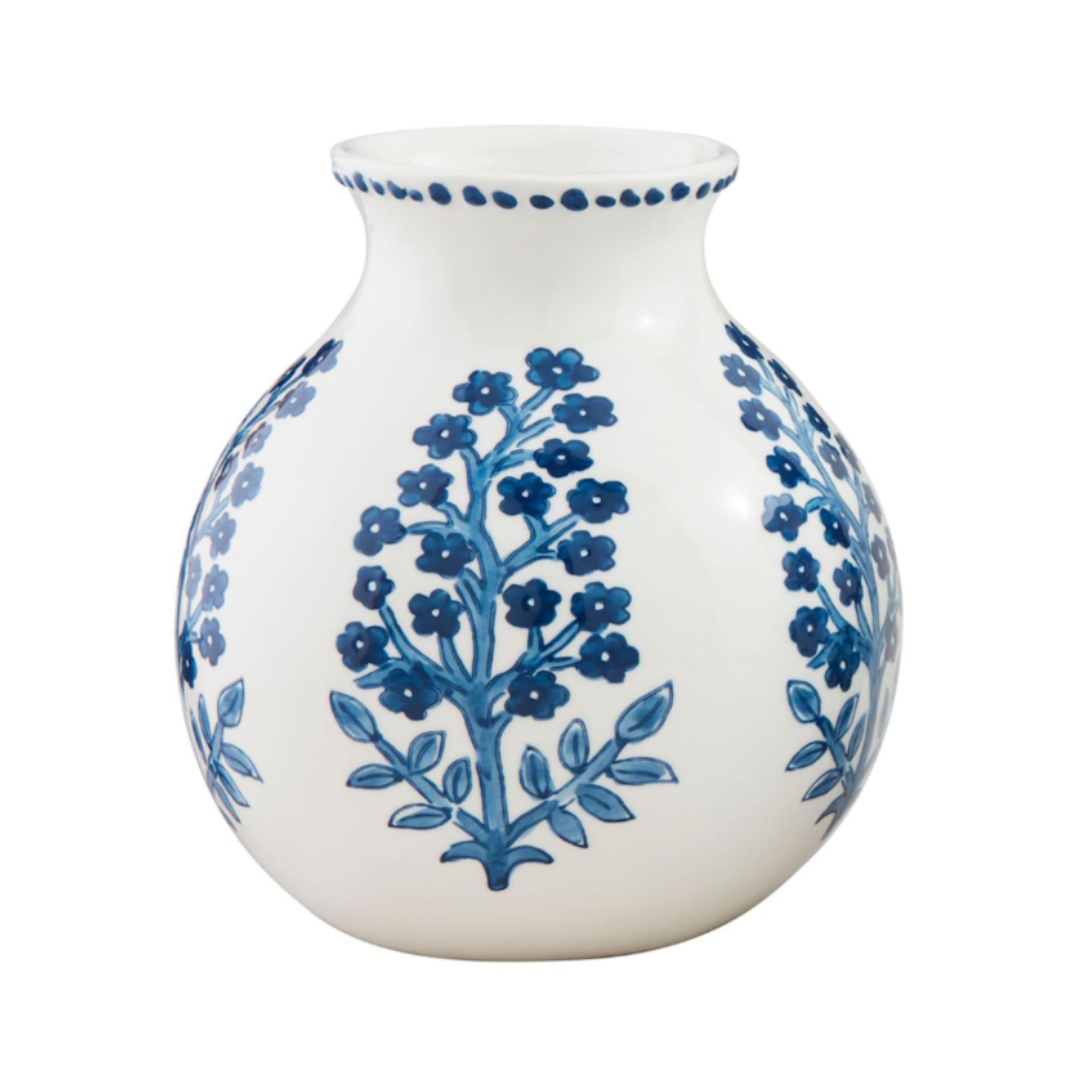 Bloom Block Print Flower Vase