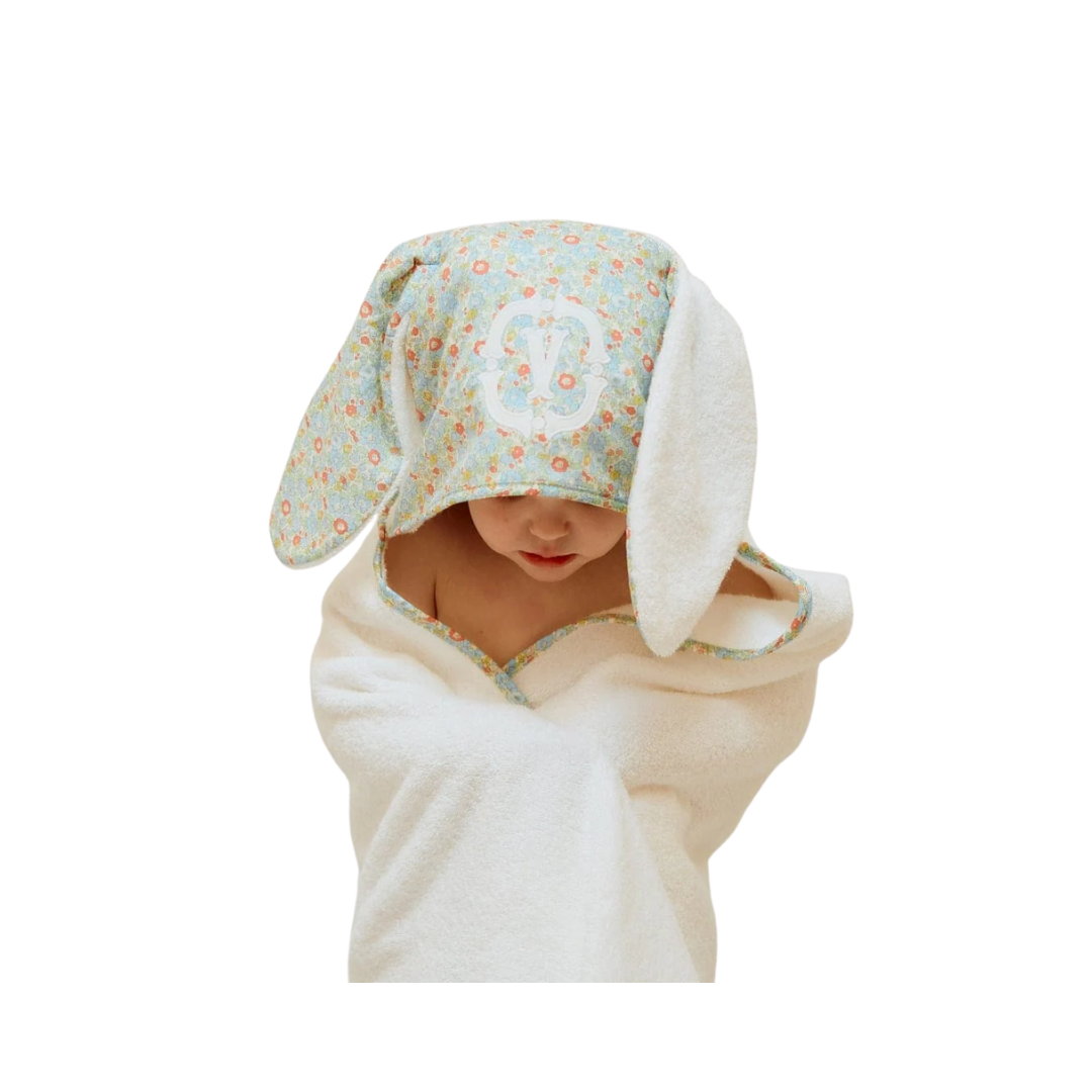 Weezie Percale Kids' Bunny Hooded Towel - Betsty Ann Liberty Print