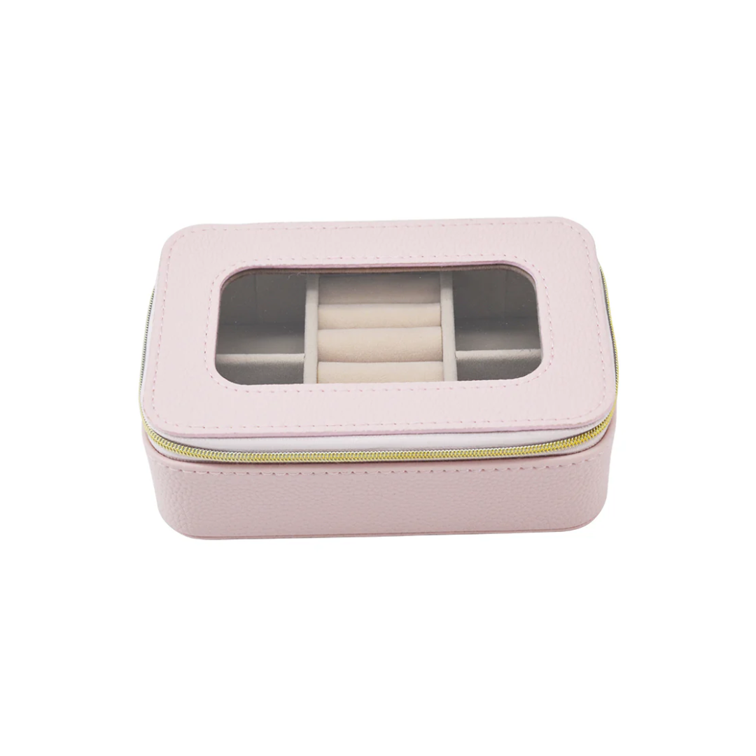 Leah Clear Top Travel Jewelry Case