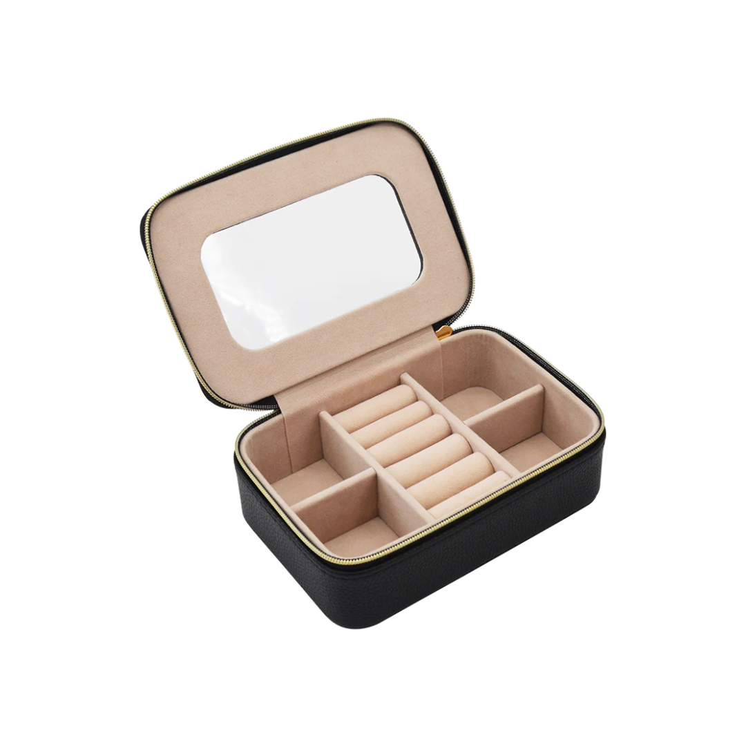 Leah Clear Top Travel Jewelry Case