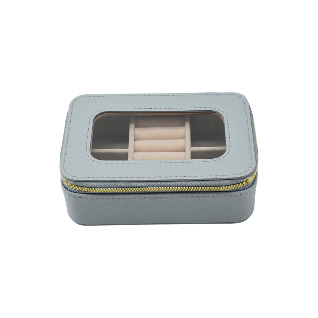 Leah Clear Top Travel Jewelry Case