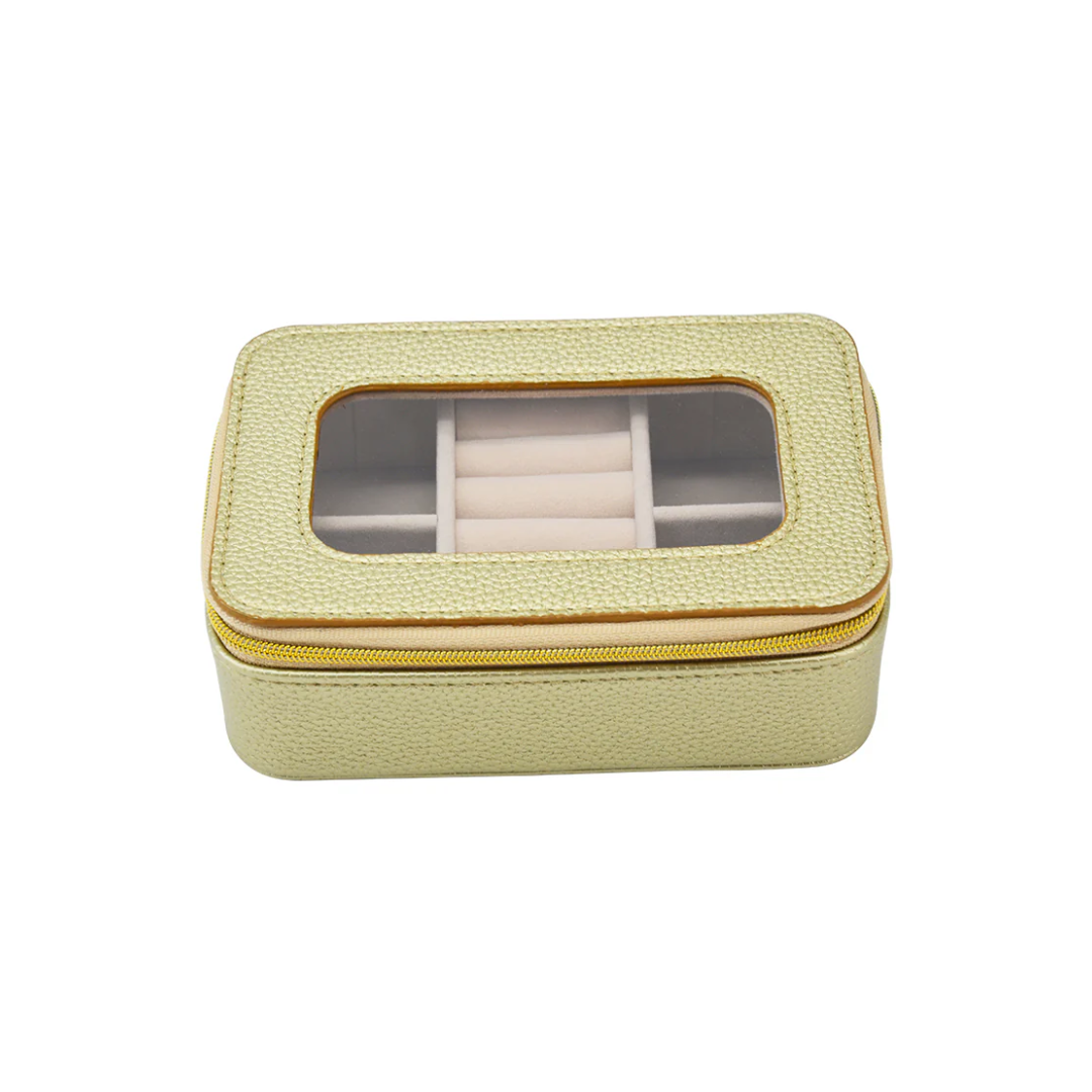 Leah Clear Top Travel Jewelry Case
