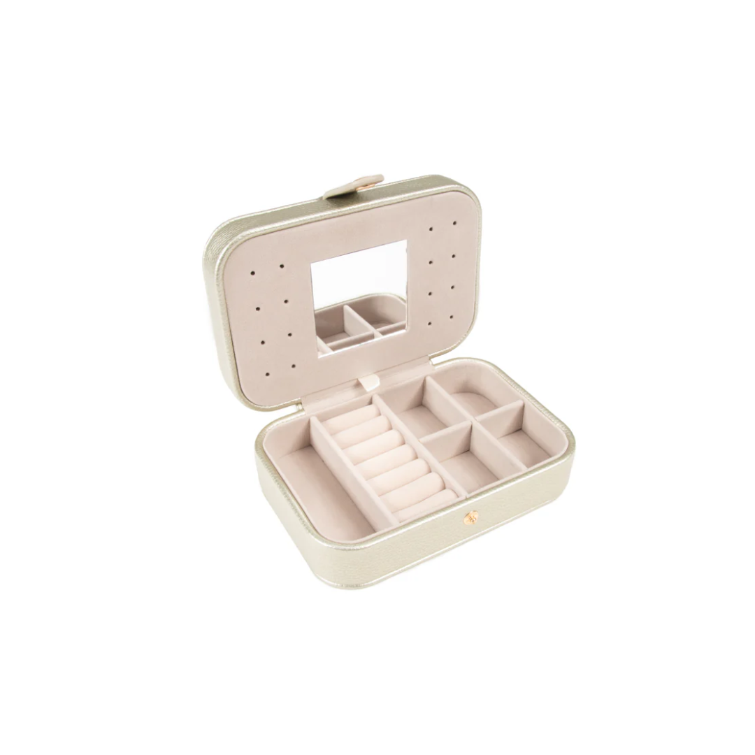 Leah Travel Jewelry Organizer (Pearl White)