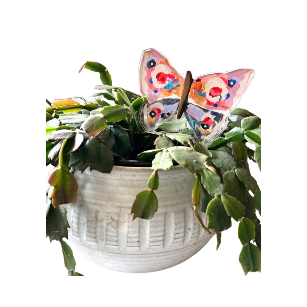 Lauren Dunn Butterfly Acrylic Plant Stick