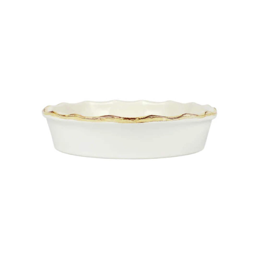 Vietri Italian Bakers Pie Dish - White