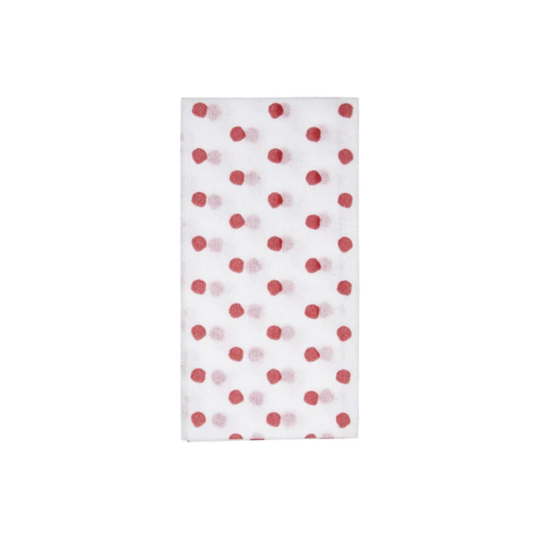Vietri Papersoft Napkins Dot Red Guest Towels
