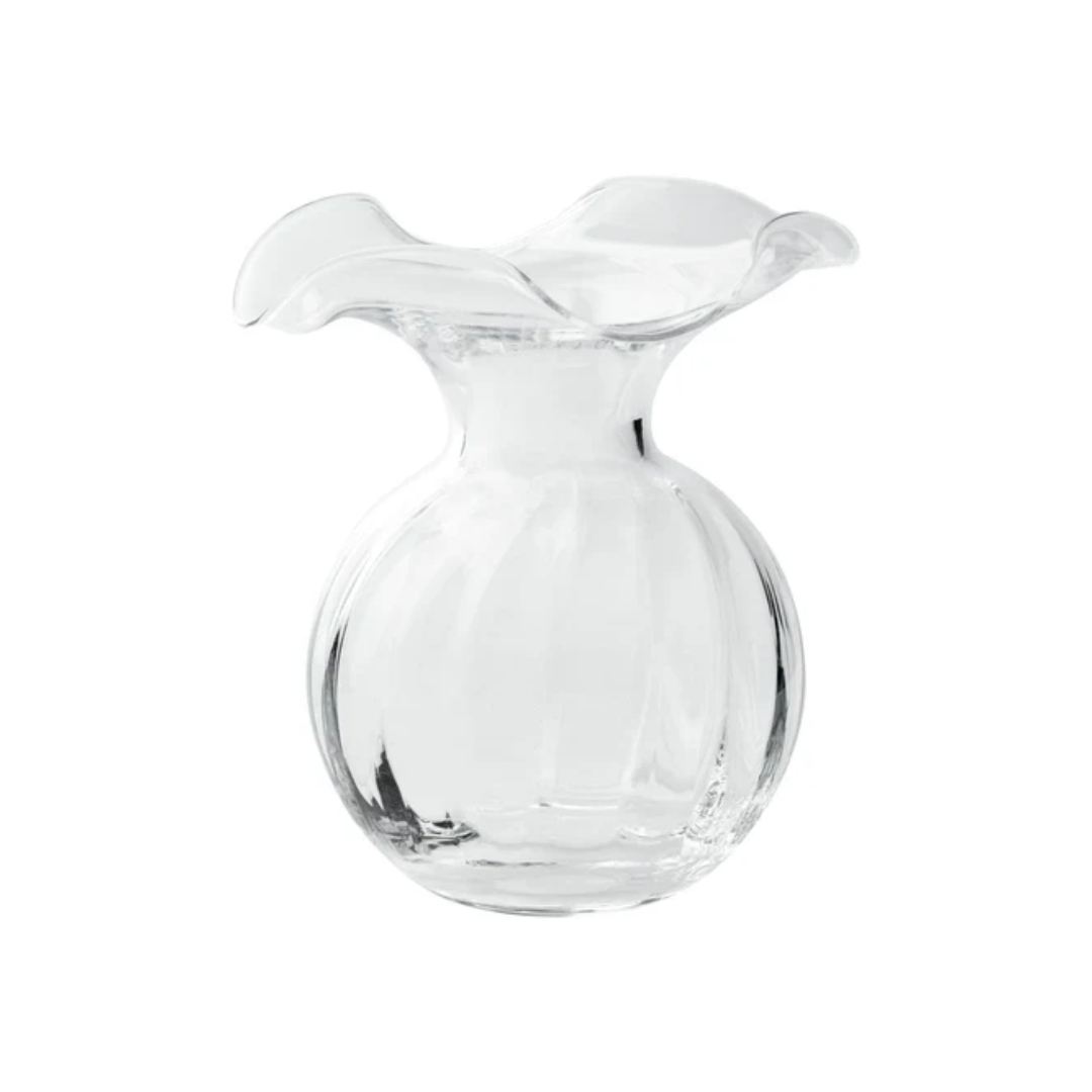 Vietri Clear Small Fluted Vase