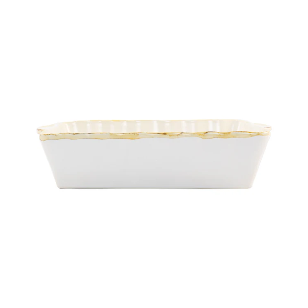 Vietri Italian Bakers White Large Rectangular Baker