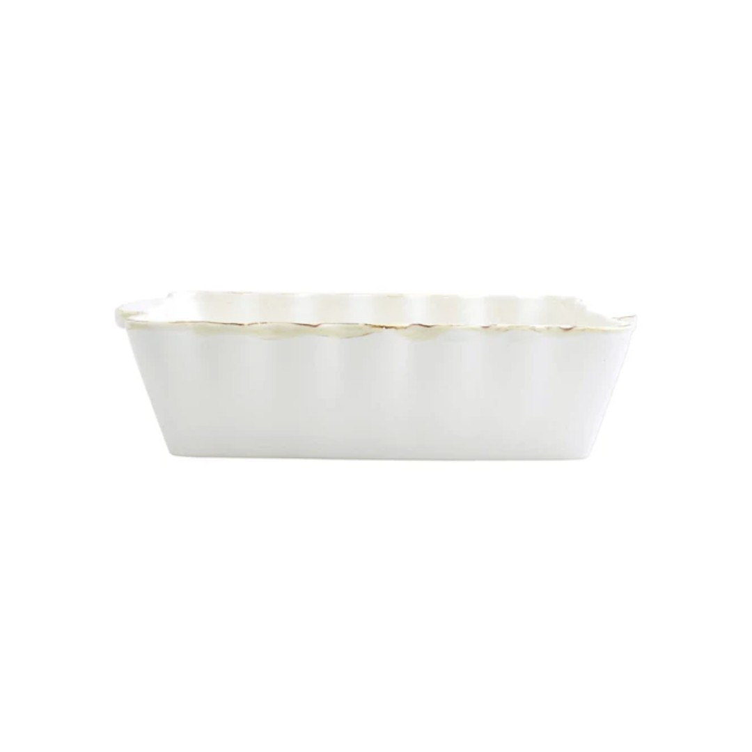 Vietri White Medium Rectangular Baker