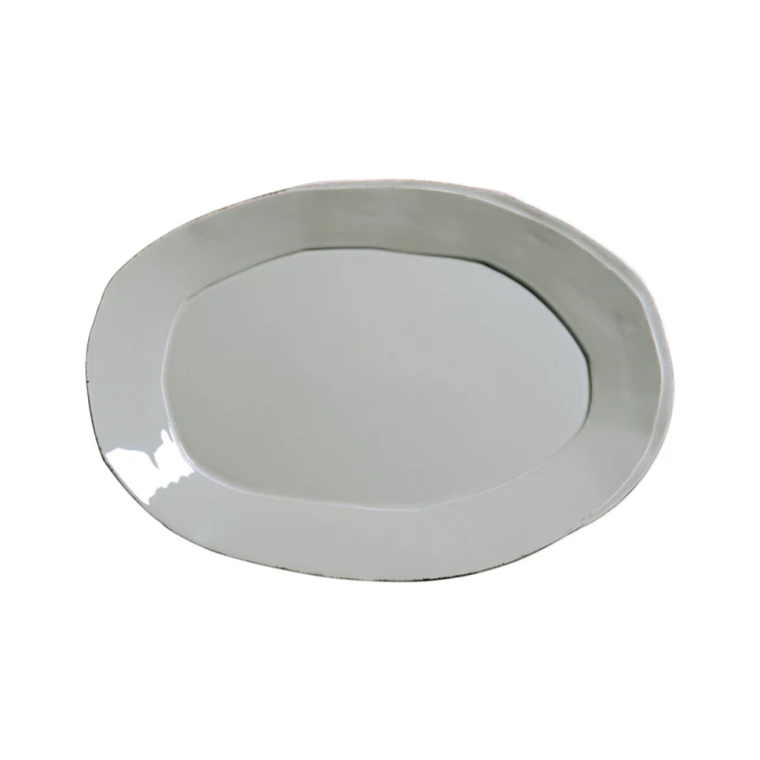 Vietri Lastra Gray Oval Platter