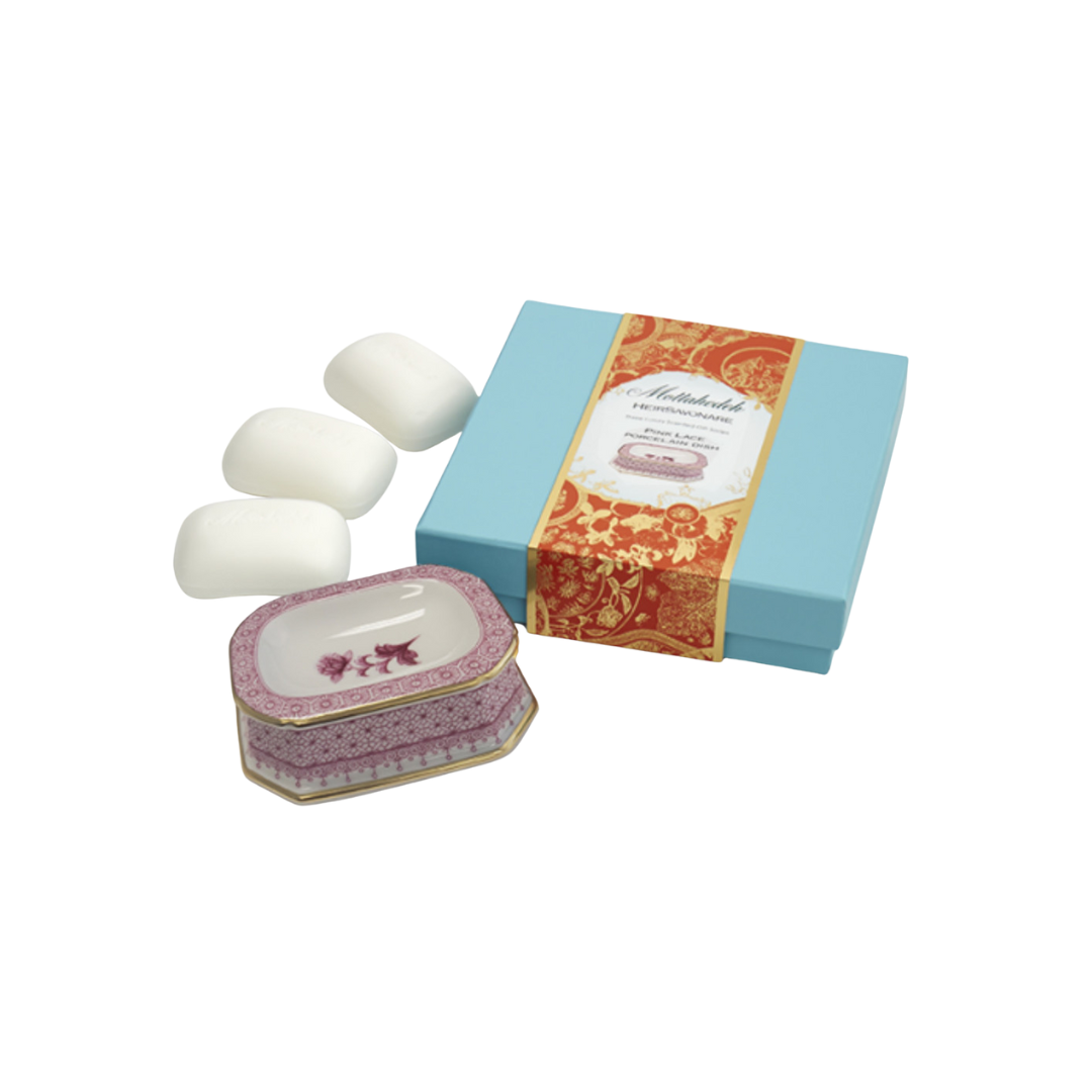 Mottahedeh Pink Lace Gift Soap Set