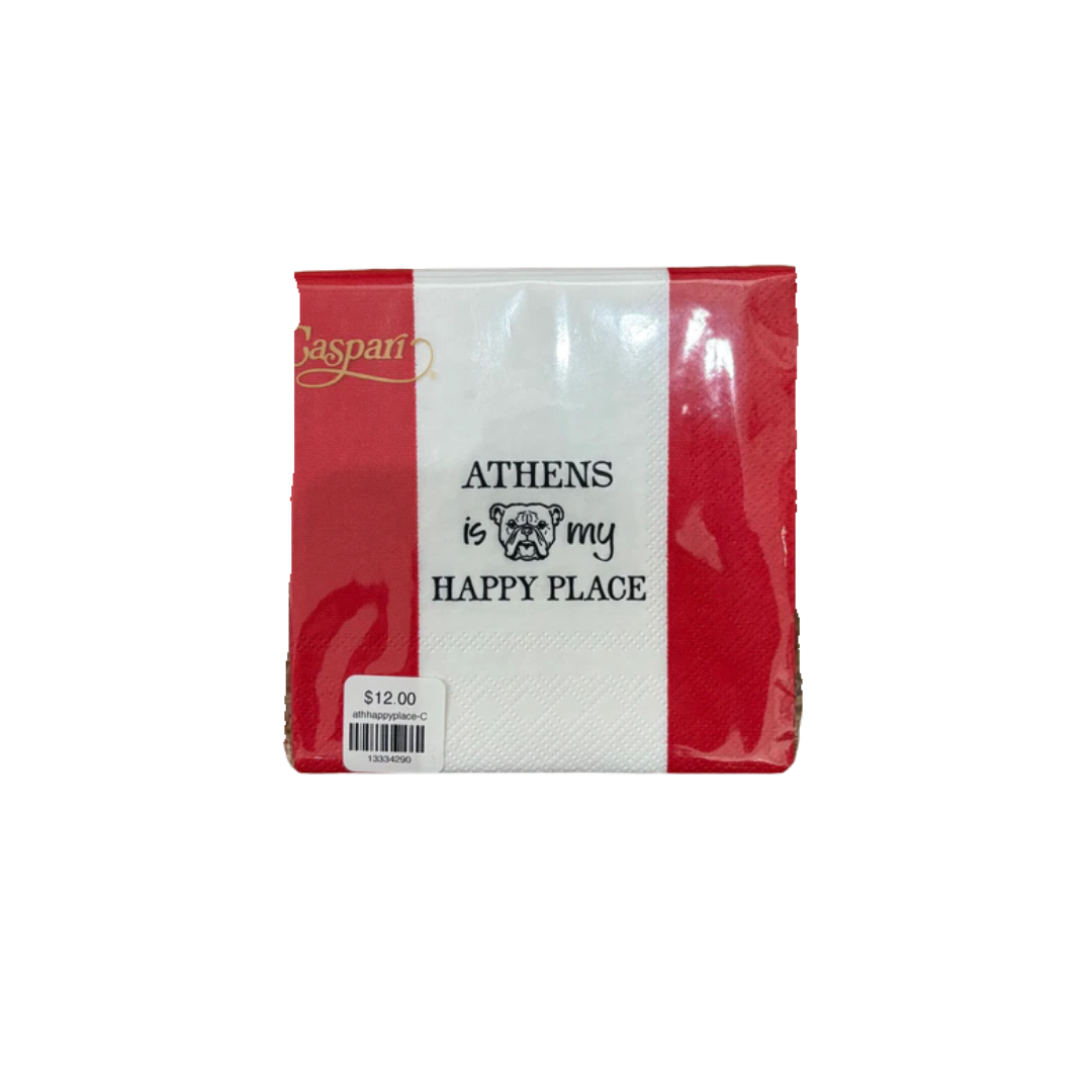 Caspari Athens Is My Happy Place Cocktail Napkin