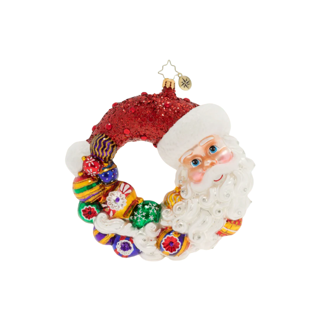 Santa Comes Full Circle Wreath