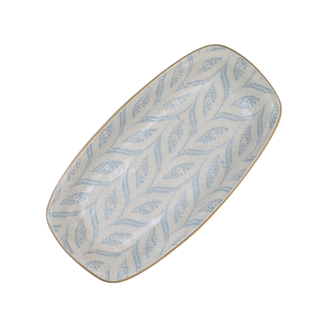 Terrafirma Ceramics Large Oblong Tray - Paisley Opal