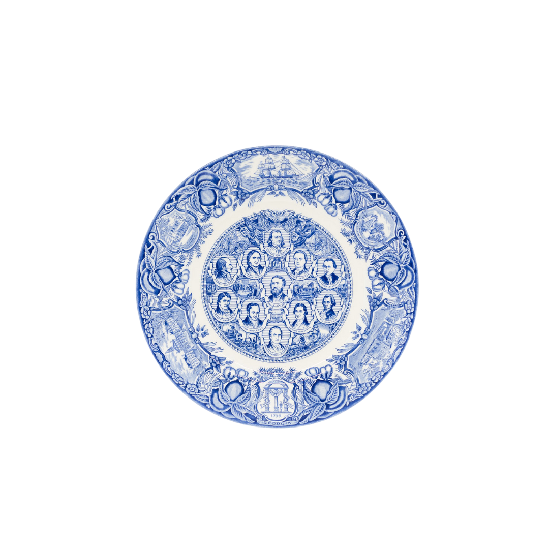 GA Plates Portraits, Revolutionary Era- Blue Plate #11