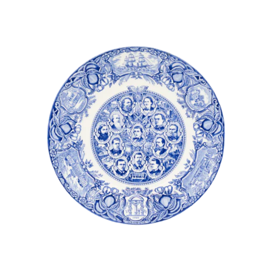 GA Plates Portraits of Great Georgians- Blue GA Plate #12