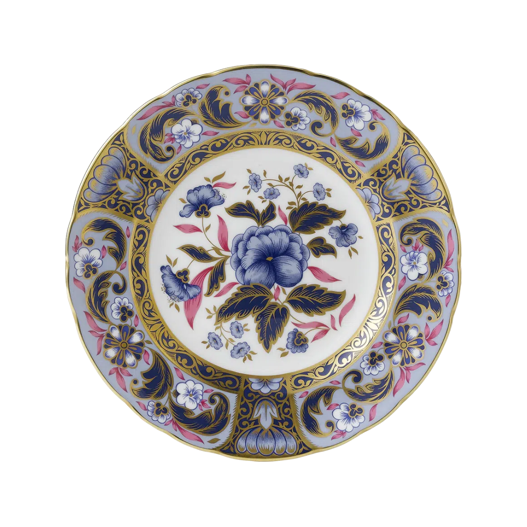 Royal Crown Derby Imari Accent Blue Camellia
